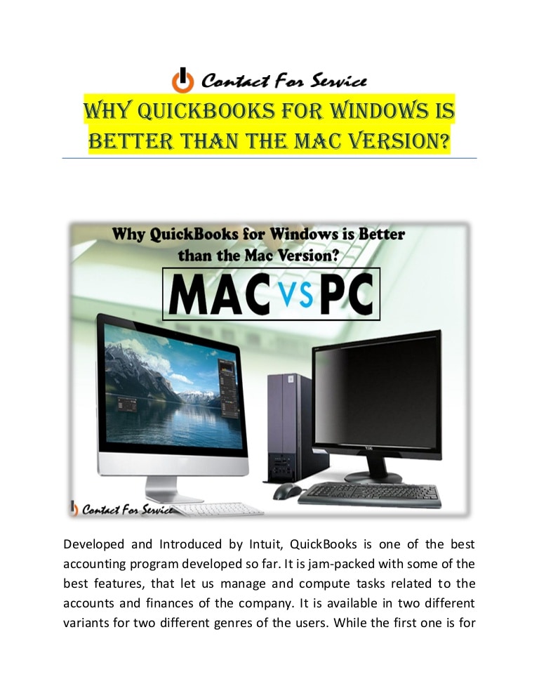 quickbooks for mac vs quickbooksforwindows